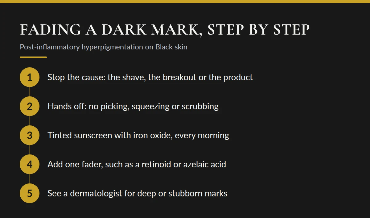 Summary card: Fading a Dark Mark, Step by Step