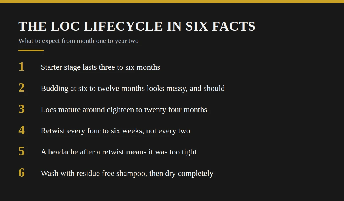 Summary card: The Loc Lifecycle in Six Facts