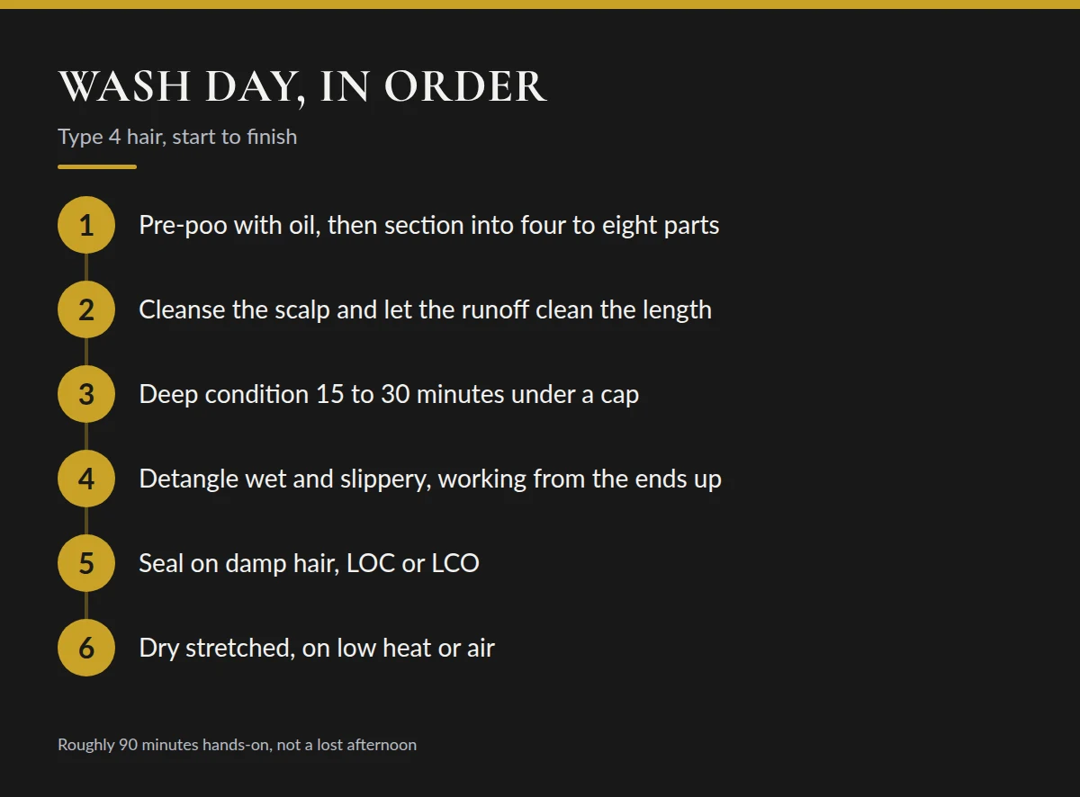 Summary card: Wash Day, In Order